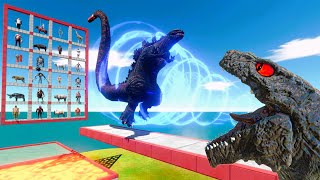 Zilla Blows Target Into Lava and water Pool  Animal Revolt Battle Simulator [upl. by Loomis615]