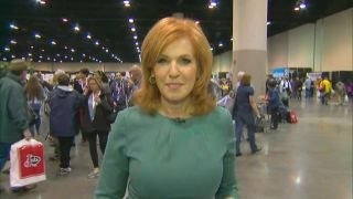 Liz Claman covers Warren Buffet shareholder meeting [upl. by Ynnavoeg249]