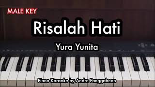 Risalah Hati NADA PRIA  Yura Yunita  Piano Karaoke by Andre Panggabean [upl. by Atirahc]