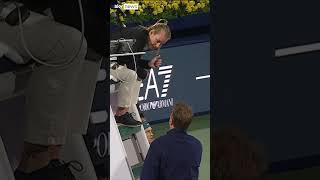 Russian tennis player disqualified for yelling at judge [upl. by Acissj178]