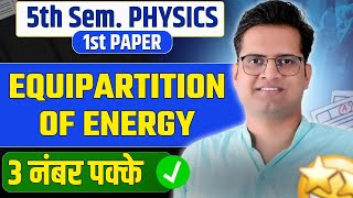 Principle of Equipartition of energybedkdianphysicsbsc5thsemester [upl. by Arba510]