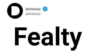 Fealty Meaning In English [upl. by Eirojam924]