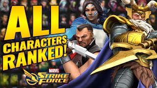 MARVEL STRIKE FORCE TIER LIST ALL CHARACTERS RANKED Best to Worst  December 2024  MSF [upl. by Nylyram]