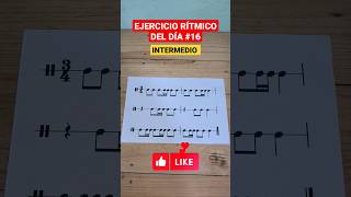 EJERCICIOS RÍTMICO No16 solfeo escuelademusica teoriamusical partitura musicteacher [upl. by Adnima]