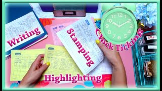 ASMR  Paper SortingOrganizing Into File Folders  Highlighting  Writing  Stamping  Clock Ticks [upl. by Oreves]