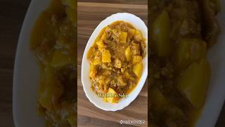 Wadi aloo sabji  aloo wadi sabzi  Indian food vegfood shorts vegshortrecipes [upl. by Adnovoj737]