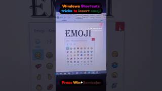 Windows Shortcuts tricks to insert emoji ✅ shorts shortsvideo youtubeshorts [upl. by Blus]