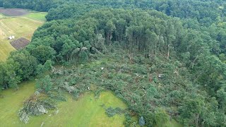 New video shows possible tornado damage in Forestville New York [upl. by Ovatsug]