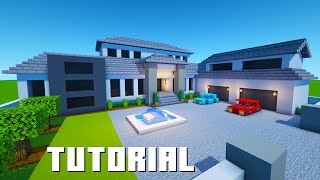 Minecraft Tutorial How To Make A Massive Modern Suburban Mansion [upl. by Shiekh]