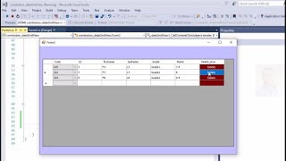 C tutorial How to add button delete to remove row in dataGridView without database in C [upl. by Nahaj]