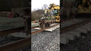 railway track assembly shorts machine technology smart heavymachinery short shortsvideo [upl. by Eimmac]