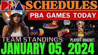 pba standings today january 5 2024  pba game results  pba schedule today January 6 2024 pba Live [upl. by Copland]