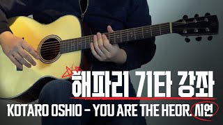 해파리 기타 강좌시연KOTARO OSHIO  YOU ARE THE HEROversion by petteri sariola [upl. by Ilhsa390]