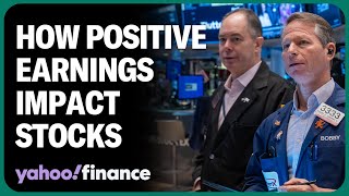 How stocks are reacting to positive earnings results [upl. by Leinoto]