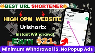 urlshortx earn money  url shortener earn money unlimited trick  high cpm link shortener [upl. by Reteip]