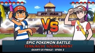 ASH VS RED  EPIC POKEMON BATTLE TENKAICHI TOURNAMENT [upl. by Alyk815]