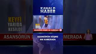 Asansörde Ritim Tutuyordu Korku Dolu Asansör Düşme Anı Kameralara Yansıdı [upl. by Htaek]