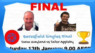 Waylo vs Apples Bero singles final info [upl. by Drazze]