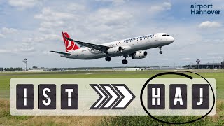 Turkish Airlines landing at Hannover airport HAJ  Airbus A321 [upl. by Acissev]