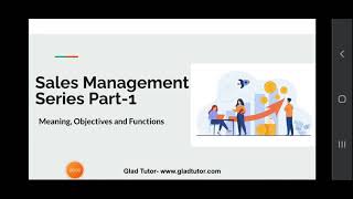 Objectives and Functions of Sales Management  Sales Management Part1 [upl. by Yllib]