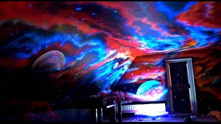 Uv Painting Malerei Bilder Art Schwarzlicht Kunst Sternenhimmel [upl. by Arty951]