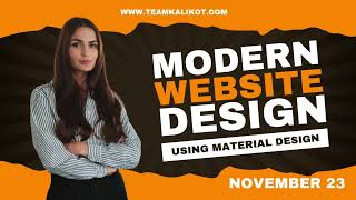 01 Modern Website Design using Material Design 30 [upl. by Mora]