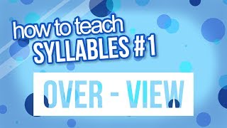 How to Teach Syllables 1  Overview [upl. by Merissa683]