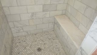 Complete Carrara Marble tile bathroom instalation time lapse [upl. by Hyacinthe]