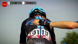 Huge Crash Hurts Bardet GC  Vuelta a España Stage 5 2021 [upl. by Aitnic]