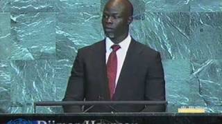 Actor Djimon Hounsou at the UN Summit on Climate Change [upl. by Fulcher684]