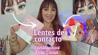 LENTES DE CONTACTO LENSTOWNUS BUENOS BONITOS Y BARATOS ROSE SWAN green Esmerald Gray Diamond [upl. by Iur449]