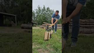 splitting wood with a vevor splitter [upl. by Nesto]