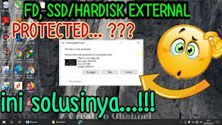 Cara Mengatasi Masalah Write Protected Pada Flasdisk SSD Ext Hardisk Ext CD Card [upl. by Bastian]