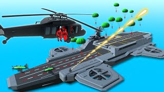 Paradrop Invasion to Take Over the Helicarrier Behemoth using Ravenfield Mods [upl. by Enohpets783]