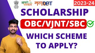 MahaDBT Scholarship OBCVJNTSBC Schemes and Department  OBC MahaDBT Scholarship Scheme [upl. by Tooley]