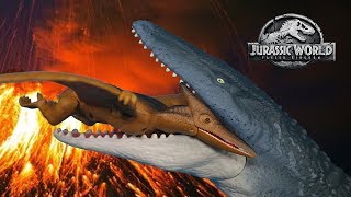 MOSASAURUS  JUGUETES DE DINOSAURIOS PARA NIÑOS DE JURASSIC WORLD FALLEN KINGDOM [upl. by Schreiber]