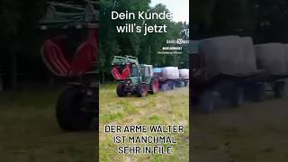 FENDT FARMER UND OampK RADLADER MIT RUNDBALLENZANGEN IM KLEINBETRIEB MIT PFERDEHALTUNG fendt bauer [upl. by Pelagias]