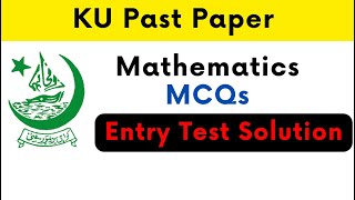 Karachi University Math Past Paper Solution  MCQs  Entry Test Preparation  ECAT [upl. by Alioz]