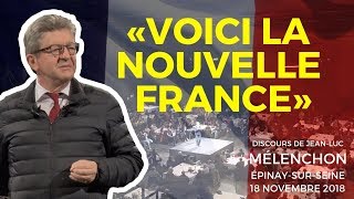 «VOICI LA NOUVELLE FRANCE»  Mélenchon à ÉpinaysurSeine [upl. by Sedecram]