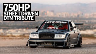 DTM Inspired Twin Turbo V8 Swapped Mercedes 190e  The Wildest Mercedes at SEMA [upl. by Hirza]