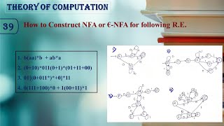 Theory of computation How to construct NFA for given Regular Expression  TOC Lect39 [upl. by Bowlds796]