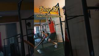 Day17 front lever progression learn front lever tutorial motivation sidhumoosewala calisthenics [upl. by Acinot106]