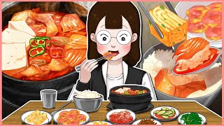 개강 후 혼밥러  돼지고기 김치찌개 백반 편 [upl. by Skerl]