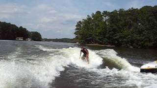 Two Boat Wake Surfing [upl. by Bonnee]