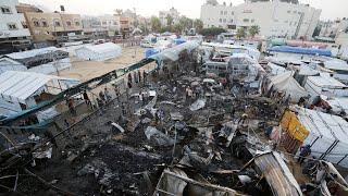 Palästinenser melden Brand in Flüchtlingslager nach israelischem Luftangriff [upl. by Tan]