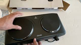 Unboxing of Double Hot Plate CUKOR Electric Double Burner 1800W Countertop Burner [upl. by Georgie]