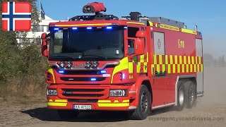 Fire Department Engine  Tanker in Jessheim NO  92019 [upl. by Leigha90]