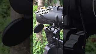 Amazing 😳📸monocular telescope 80x100 ZOOM trying “PITIK” 100 mtrs ahead📸😳 [upl. by Arahahs]