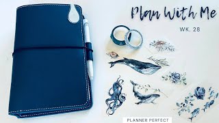 Wk 28  Plan With Me 🐋 Planner Perfect Wide TN [upl. by Zerla444]