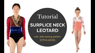 How to sew a Surplice Neck Leotard Jalie pattern 4349 Emma [upl. by Asereht]